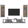 vidaXL TV Cabinet Set Set of 4 Grey Sonoma Engineered wood Medium