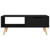 vidaXL Coffee Table Black Engineered wood, MDF 39.4 x 19.5 x 16.9 in