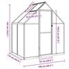 vidaXL Greenhouse Green and Transparent Aluminum, Polycarbonate Large