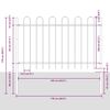 vidaXL Garden Fence 2 pcs Grey 11.15 x 3.94 ft Powder-coated Steel