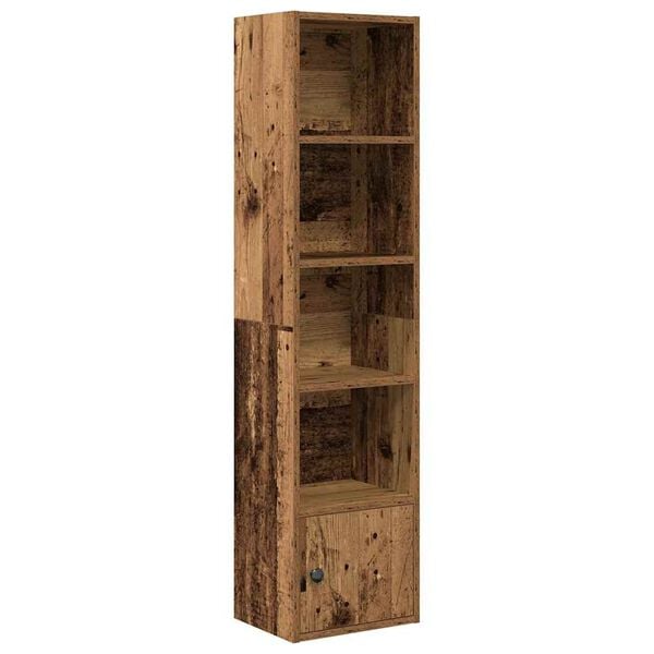 vidaXL Bookcase Old wood Engineered wood Medium Bookcase Rectangular