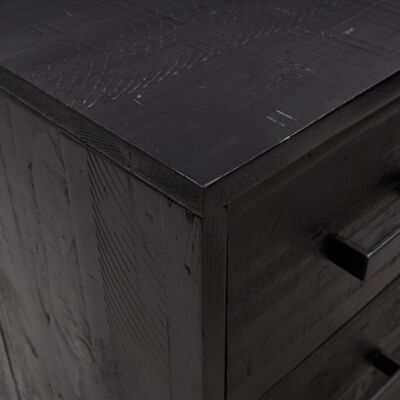 vidaXL Chest of Drawers Black 29.5"x13.8"x27.6" Solid Wood Pine