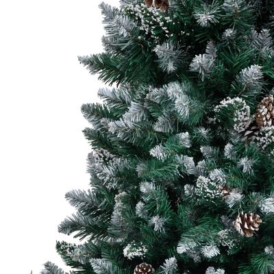 vidaXL Artificial Christmas Tree with Pine Cones and White Snow 94.5"