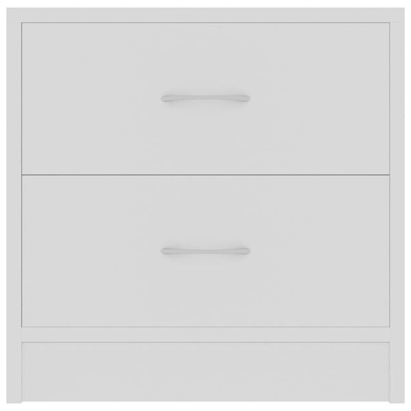 vidaXL Bedside Cabinet White Engineered Wood 15.7 x 11.8 x 15.7 in