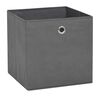 vidaXL Storage Box Set of 4 Gray Non-woven fabric 11.0x11.0x11.0 in