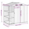 vidaXL Garden Shed Brown Galvanized Iron 80.7 x 51.2 x 72.0 in