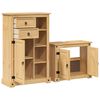 vidaXL Bathroom Furniture Set Honey Solid pine wood, engineered wood, metal