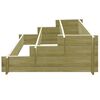 vidaXL Planter Green Pinewood, green treated Large Durable Planter