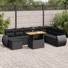 vidaXL Garden Sofa Set Black