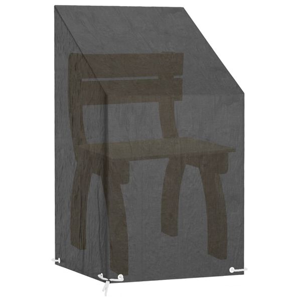 vidaXL Garden Chair Cover Black Polyethylene and Aluminum