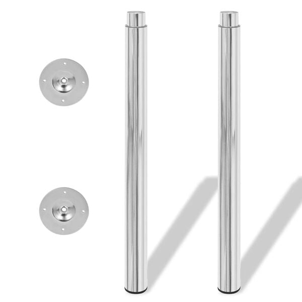vidaXL Table Leg Set of 4 Chrome Iron