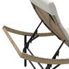 vidaXL Sun Lounger Beige PE rattan Standard Modern Sun Lounger
