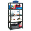 vidaXL Storage Shelf 5-Tier Black 33.5x15.7x72.8" Plastic