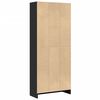 vidaXL Bookcase Black Engineered Wood Standard Bookcase Rectangular