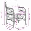 vidaXL Garden Dining Set with Cushion 5 pcs Grey and Black Rattan