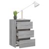 vidaXL Bed Cabinet Grey Sonoma Engineered Wood Medium Bedside Cabinet