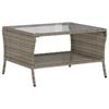 vidaXL Garden Sofa Set Grey PE rattan, tempered glass, powder-coated steel
