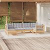 vidaXL Garden Lounge Set Grey Solid pinewood, fabric (100% polyester)