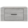 vidaXL Wall-mounted Bedside Cabinet Gray Sonoma Engineered Wood Medium