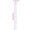 vidaXL Fence Post Other 26 pcs Grey 1.26 x 1.26 x 78.74 in Steel