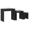 vidaXL Nesting Coffee Table Black Engineered wood and metal Compact