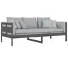 vidaXL Day Bed Grey Solid pine wood, plywood Twin Convertible
