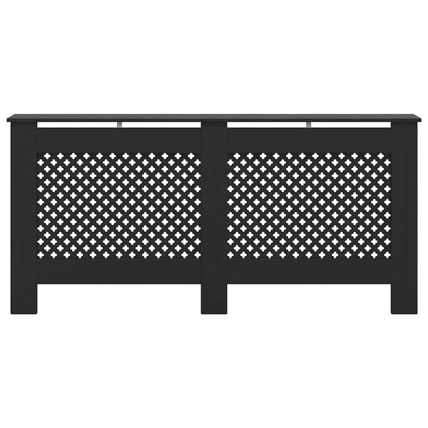 vidaXL Radiator Cover Black 67.7"x7.5"x32.1" MDF