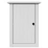 vidaXL Bathroom Wall Cabinet White Solid pinewood, engineered wood, metal