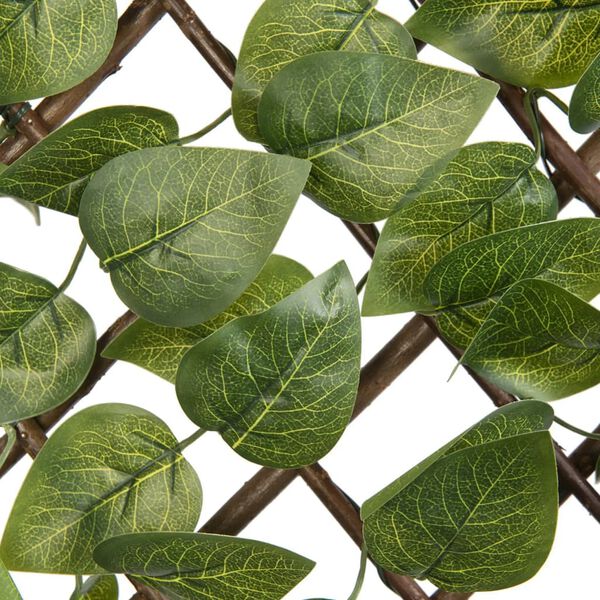 Nature Garden Trellis Green and Brown Willow wood and Polyethylene