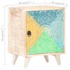 vidaXL Carved Bedside Cabinet 15.7"x11.8"x19.7" Solid Acacia Wood