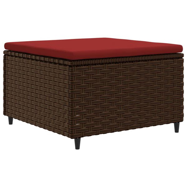 vidaXL Patio Lounge Set Set of 4 Brown PE rattan Compact
