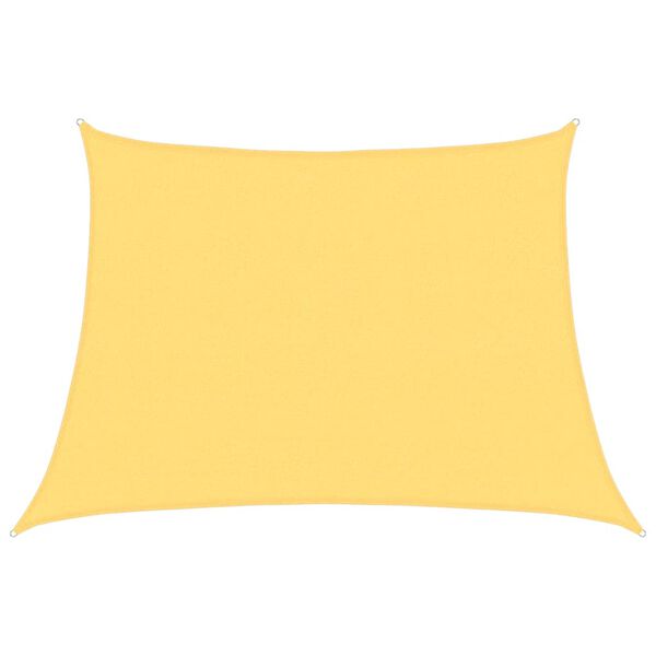 vidaXL Sun Sail Beige High-Density Polyethylene (HDPE) 13.1x9.8 ft