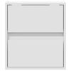 vidaXL Wall-mounted Bedside Cabinet Set of 2 White Engineered wood Small