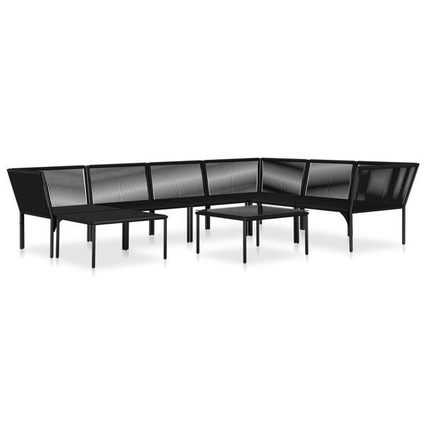vidaXL Garden Lounge Set Black and Anthracite