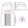 vidaXL Family Tent Cabin 6-Person Green Waterproof