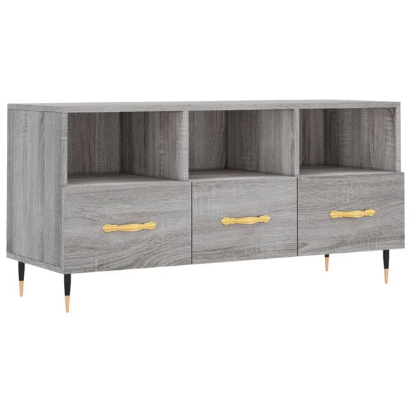 vidaXL TV Cabinet Grey Sonoma 40.2x14.2x19.7" Engineered Wood