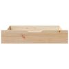 vidaXL Under-bed Drawer Natural Solid Pine Wood 31.5 x 21.7 x 6.7 in