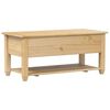 vidaXL Coffee Table Honey Brown Solid Pine Wood, Engineered Wood, Metal