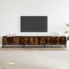 vidaXL TV Cabinet Smoked Oak Engineered wood, metal Large TV Cabinet