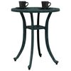 vidaXL Garden Table Green Cast Aluminum Small Decorative Inlays