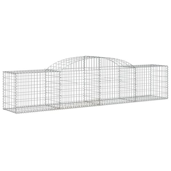 vidaXL Gabion Basket Set of 3 Silver Galvanized iron Extra Large