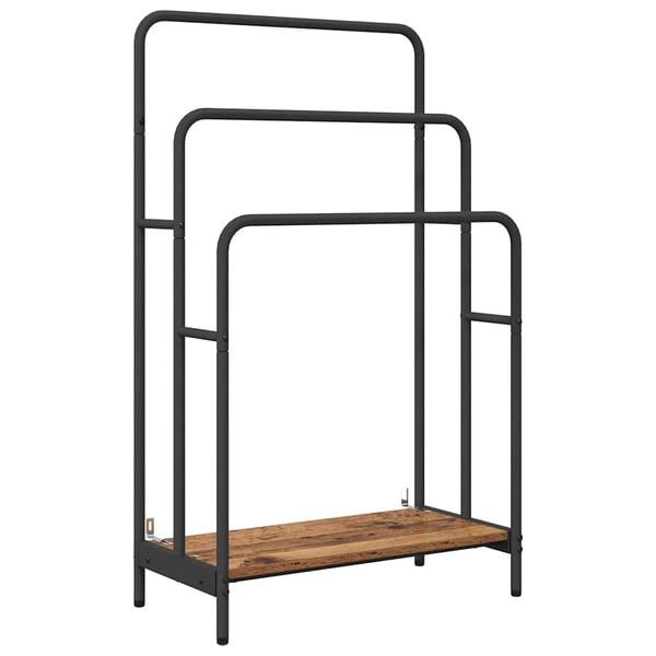 vidaXL Cloth Rack Old Wood 23.62 x 11.81 x 39.57 in Engineered wood
