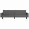 vidaXL Sofa Bed Dark Grey Velvet (100% polyester), wood, foam, plastic