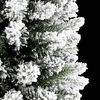 vidaXL Christmas Tree White and Green PVC, PE, Steel Slim
