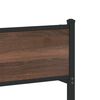 vidaXL Bed Frame Brown oak Steel, engineered wood Twin Bed Frame