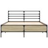 vidaXL Bed Frame Sonoma Oak Engineered wood, metal, plywood Full