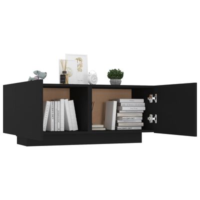 vidaXL Bedside Cabinet Black 39.4"x13.8"x15.7" Engineered Wood
