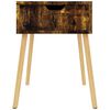 vidaXL Bedside Cabinet Set of 2 Smoked oak Engineered wood Medium