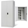 vidaXL Locker Cabinet 2 Doors Gray Metal