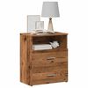 vidaXL Bedside Cabinet Old wood Engineered wood 19.7x12.6x23.6 in